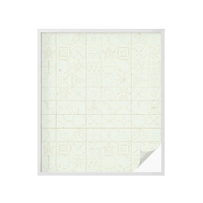 Öntapadós üvegfólia vitrázs mintával Geometrikus mozaik