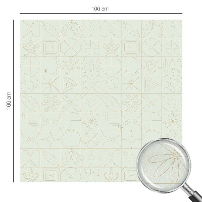 Öntapadós üvegfólia vitrázs mintával Geometrikus mozaik