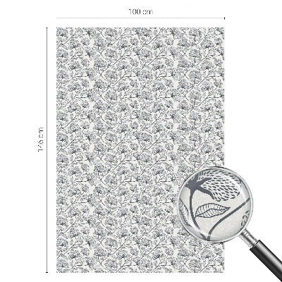 Öntapadós ablakfólia ólomüveg mintával Botanikai motívum