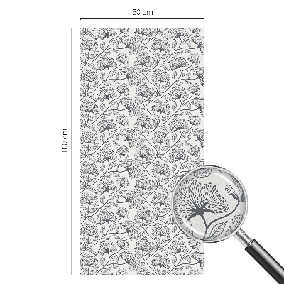 Öntapadós ablakfólia ólomüveg mintával Botanikai motívum