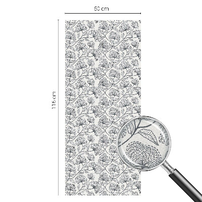 Öntapadós ablakfólia ólomüveg mintával Botanikai motívum