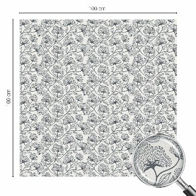 Öntapadós ablakfólia ólomüveg mintával Botanikai motívum