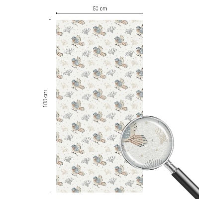 Dekoratív üvegfólia ablakra Madarak mintája