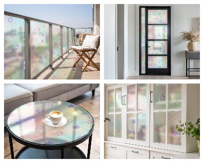 Színes mintás ablakfólia Szivárvány minták