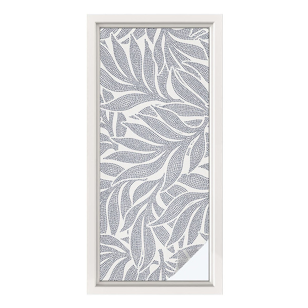 Öntapadós üvegfólia vitrázs mintával Levélcseppek