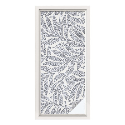 Öntapadós üvegfólia vitrázs mintával Levélcseppek