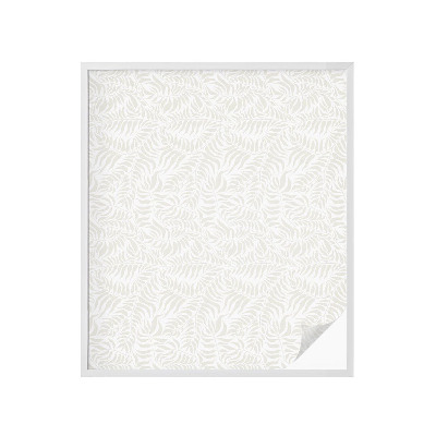 Öntapadós ablakfólia ólomüveg mintával Leveles elegancia