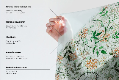 Öntapadós ablakfólia ólomüveg mintával Leveles elegancia