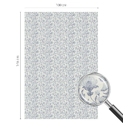 Öntapadós üvegfólia vitrázs mintával Virágminta