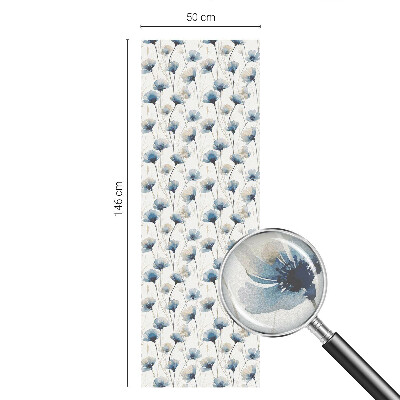 Öntapadós belátásgátló fólia Kék virágok