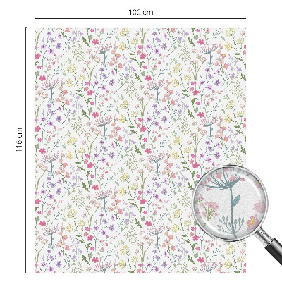 Öntapadós ablakfólia ólomüveg mintával Virágos rét