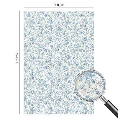 Öntapadós üvegfólia vitrázs mintával Virágminta