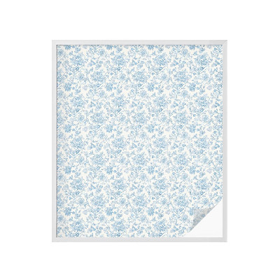 Öntapadós üvegfólia vitrázs mintával Virágminta