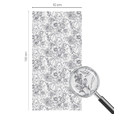 Dekoratív üvegfólia ablakra Florisztikai elegancia