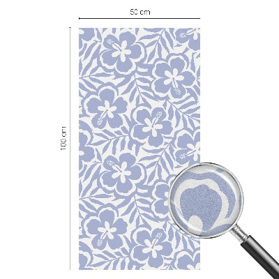 Öntapadós ablakfólia ólomüveg mintával Hibiszkusz virágok