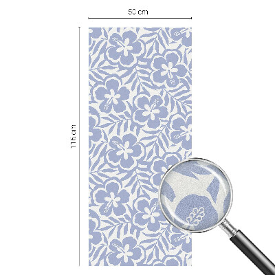 Öntapadós ablakfólia ólomüveg mintával Hibiszkusz virágok