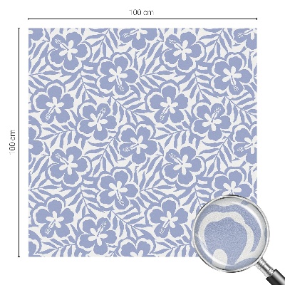 Öntapadós ablakfólia ólomüveg mintával Hibiszkusz virágok