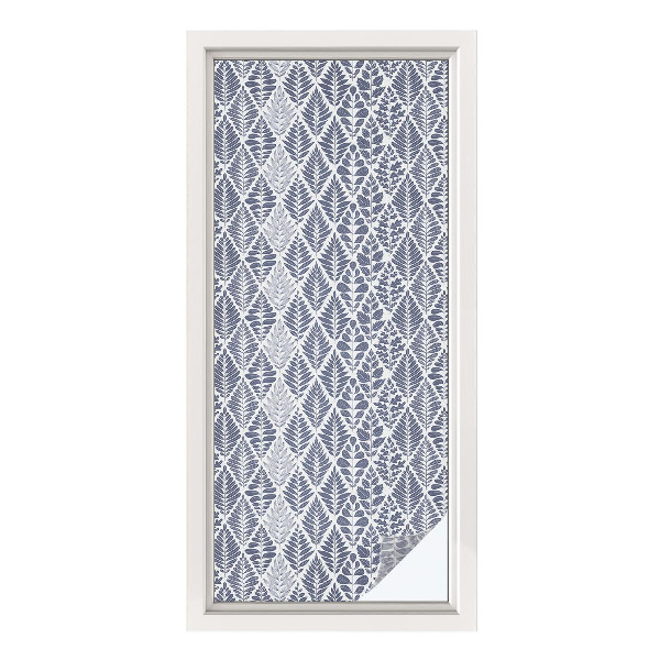 Öntapadós üvegfólia vitrázs mintával Mintás levelek