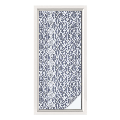 Öntapadós üvegfólia vitrázs mintával Mintás levelek