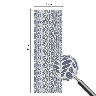 Öntapadós üvegfólia vitrázs mintával Mintás levelek