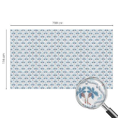 Színes mintás ablakfólia Kék pálmafák