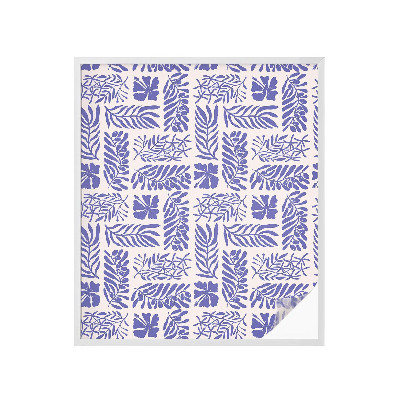 Öntapadós üvegfólia vitrázs mintával Növényi minták