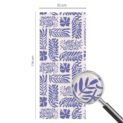 Öntapadós üvegfólia vitrázs mintával Növényi minták