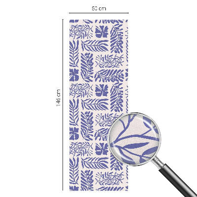 Öntapadós üvegfólia vitrázs mintával Növényi minták