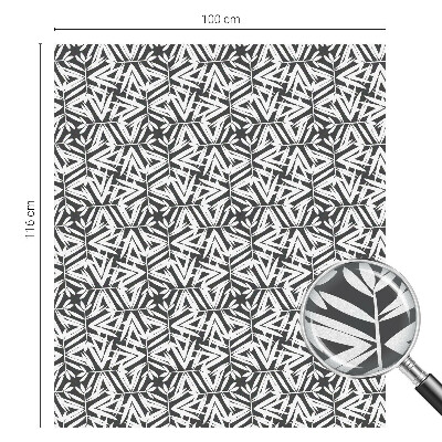 Öntapadós üvegfólia vitrázs mintával Geometrikus levelek