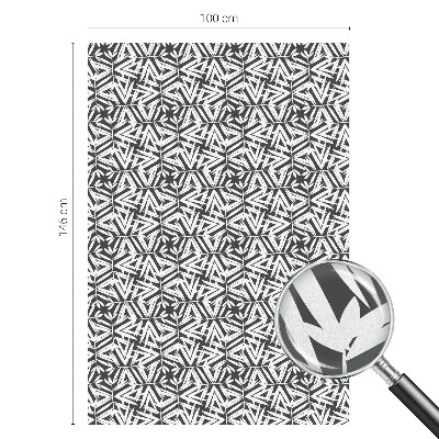 Öntapadós üvegfólia vitrázs mintával Geometrikus levelek