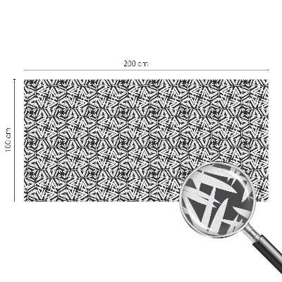 Öntapadós üvegfólia vitrázs mintával Geometrikus levelek