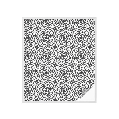 Öntapadós üvegfólia vitrázs mintával Geometrikus levelek