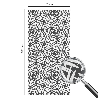 Öntapadós üvegfólia vitrázs mintával Geometrikus levelek