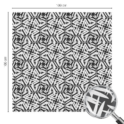 Öntapadós üvegfólia vitrázs mintával Geometrikus levelek