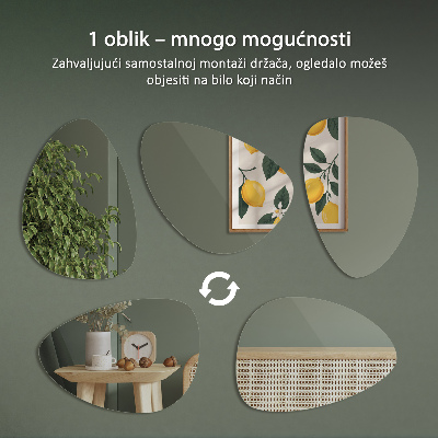Fali tükör organikus alakú