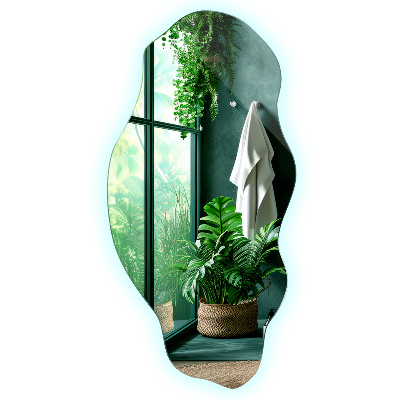 Aszimmetrikus LED tükör Nincsenek keretek