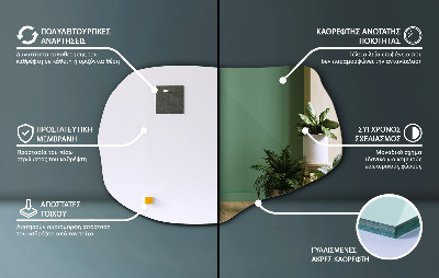 Szabálytalan tükör stílusos kiegészítő