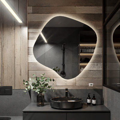 Organikus tükör led világítással modern kiegészítő