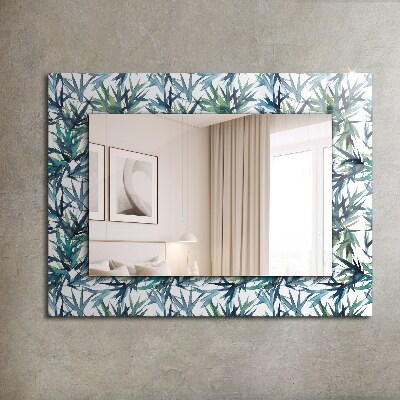 Design tükör Bambuszlevelek akvarellben