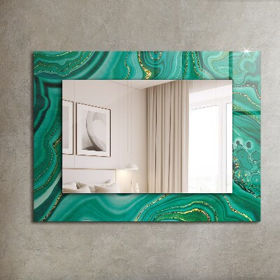 Design fali tükör Zöld absztrakt textúra