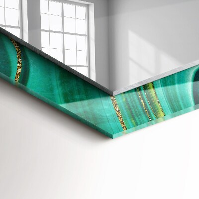 Design fali tükör Zöld absztrakt textúra