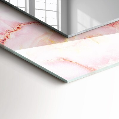 Design tükör Rózsaszín márványminta
