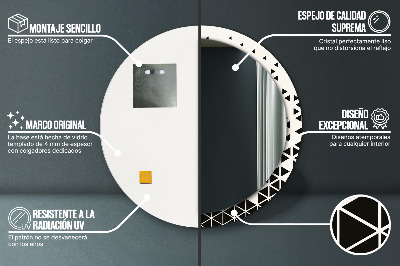 Kerek díszes tükör Absztrakt geometriai