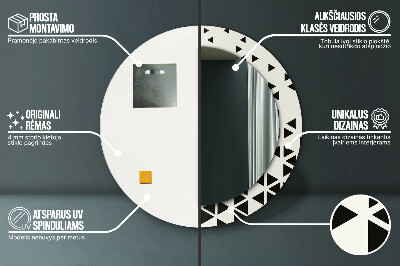 Kerek díszes tükör Absztrakt geometriai