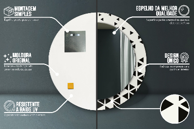 Kerek díszes tükör Absztrakt geometriai