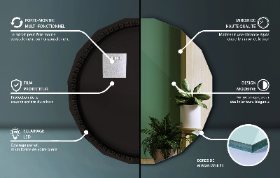 Geometriai tükör LED háttérvilágítással
