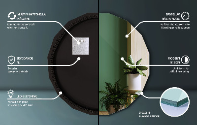 Geometriai tükör LED háttérvilágítással