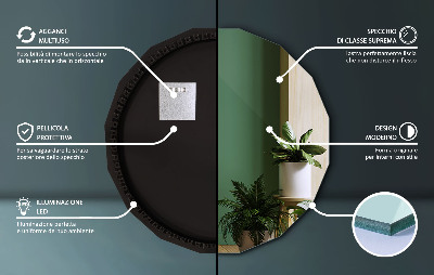 Geometriai tükör LED háttérvilágítással