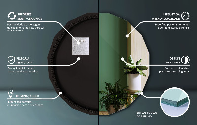 Geometriai tükör LED háttérvilágítással