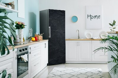 Hűtőszekrény matrica Fekete márvány